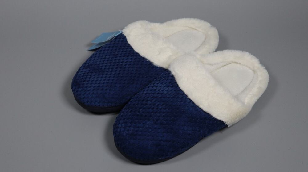 WateLves Women's Slippers Comfort Memory Foam Slippers Navy Blue Size 7.5-8.5